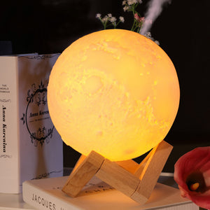 Ultra Sonic Full Moon Essential Oil Diffuser Lamp (2-in-1)